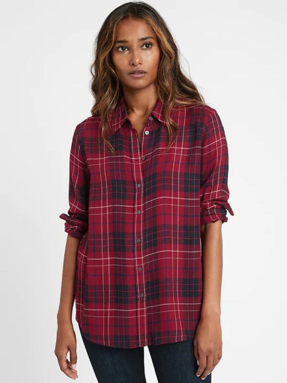 NWOT Banana Republic Dillon Red Plaid Flannel Shirt